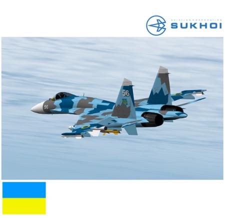 Su-27 Flanker series.